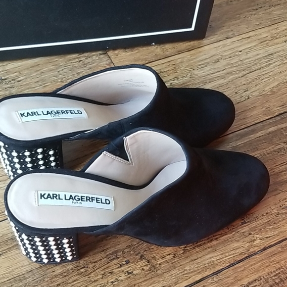 Karl Lagerfeld Paris Serin Studded Mules - Picture 6 of 7